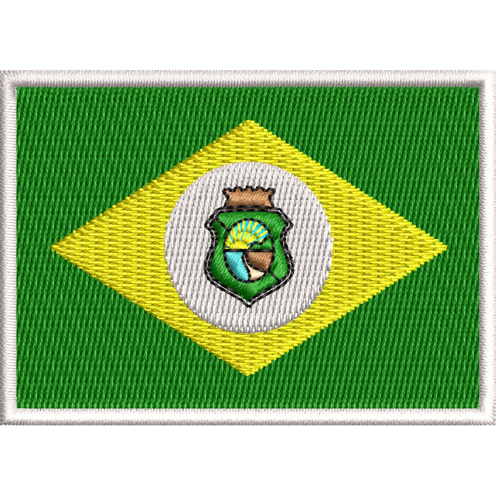 Patch bordado bandeira do Ceará 7cmx5cm P/ Costurar - Moto Airsoft