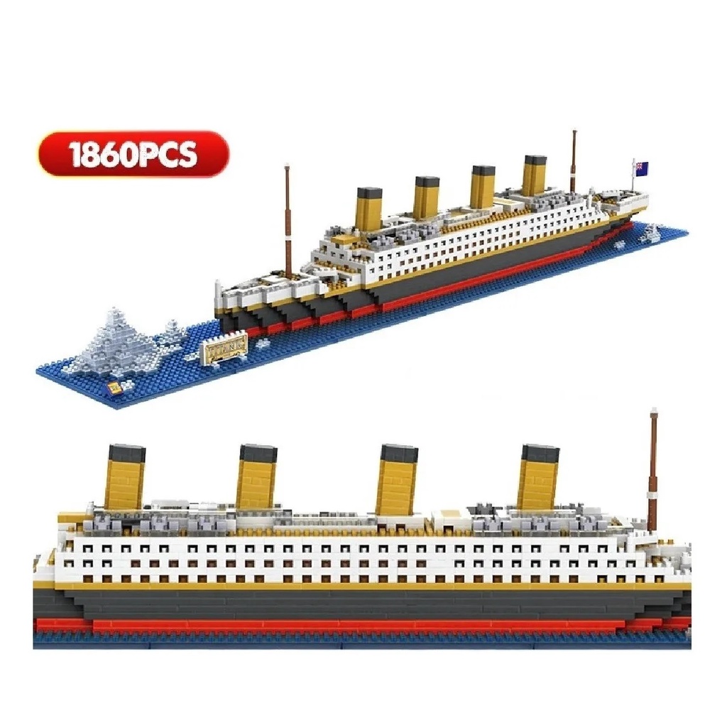 Blocos De Montar Navio Titanic Lego 1860 Peças Diversão Novo Brinquedo ...