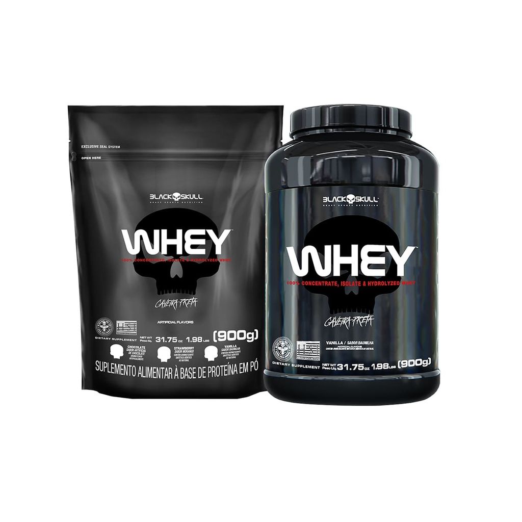 Kit Whey 2x – Whey Protein Black Skull