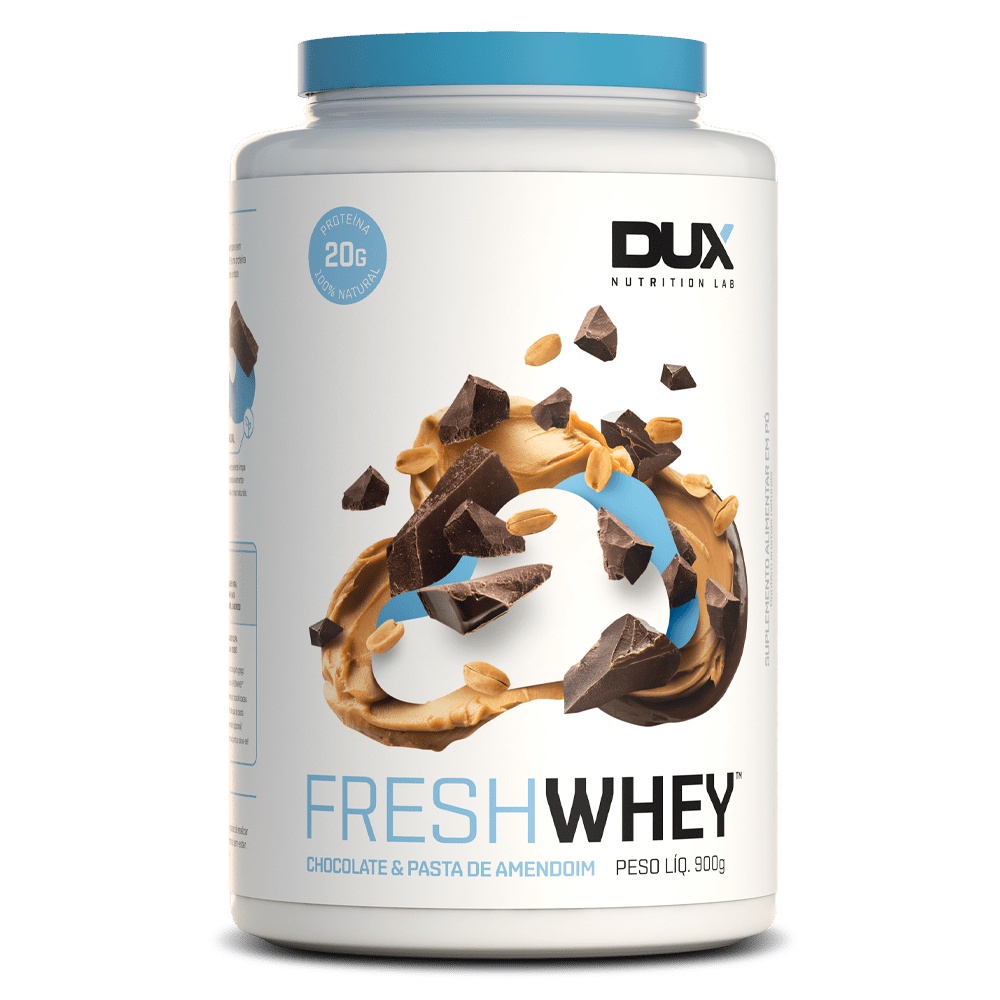 Fresh Whey Chocolate e Pasta amendoim Pote 900g – Dux Nutrition