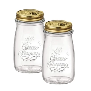2 Garrafas de Vidro Quattro Stagioni - 200ml - Bormioli Rocco