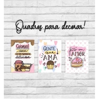 Quadros Decorativos Para Decorar Cozinha Confeitaria Brigadeiro Doces Decoração Para Dona De Cozinha
