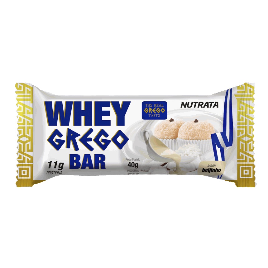 Whey Grego Bar (40g) – Beijinho de Coco – Barra de Proteína | Nutrata
