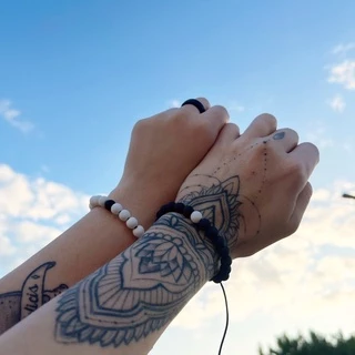 Conjunto Pulseiras Yin Yang Casal Amizade Namoro Equilíbrio Distância