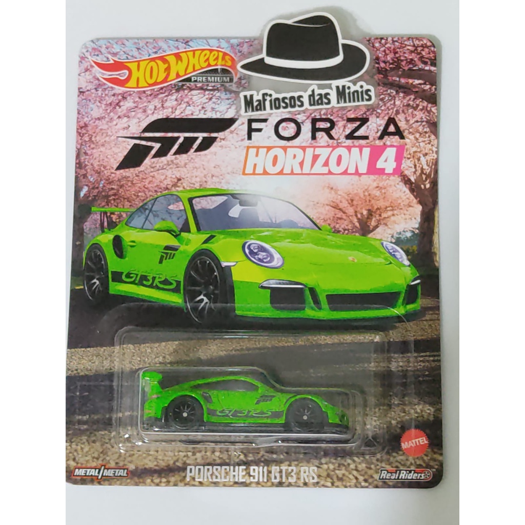 Carrinho Hot Wheels Premium Porsche 911 GT3 RS Forza Horizon 4
