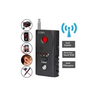 Detector Localizador Cc308 De Cameras Escutas Grampos Escondidos Anti Spy Detecta Sinal RF