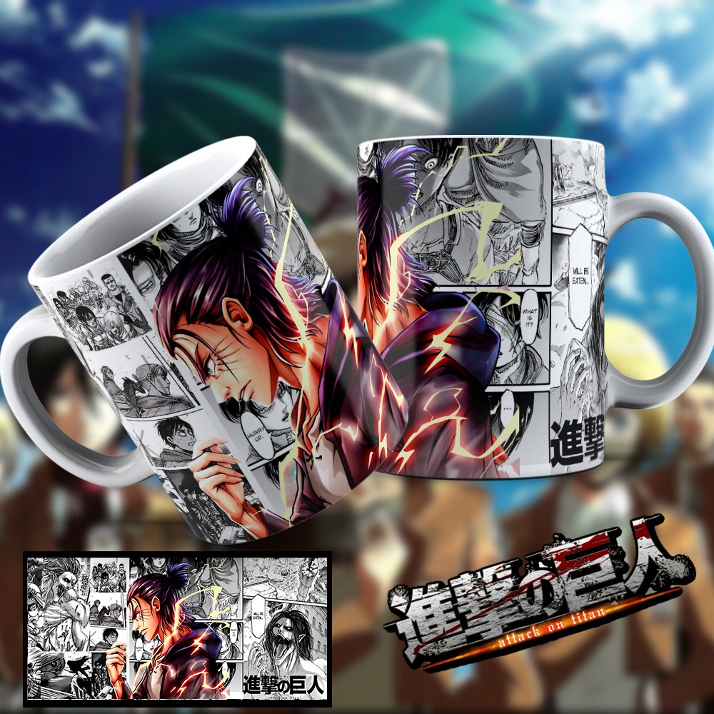 Caneca Attack on Titan Personagens