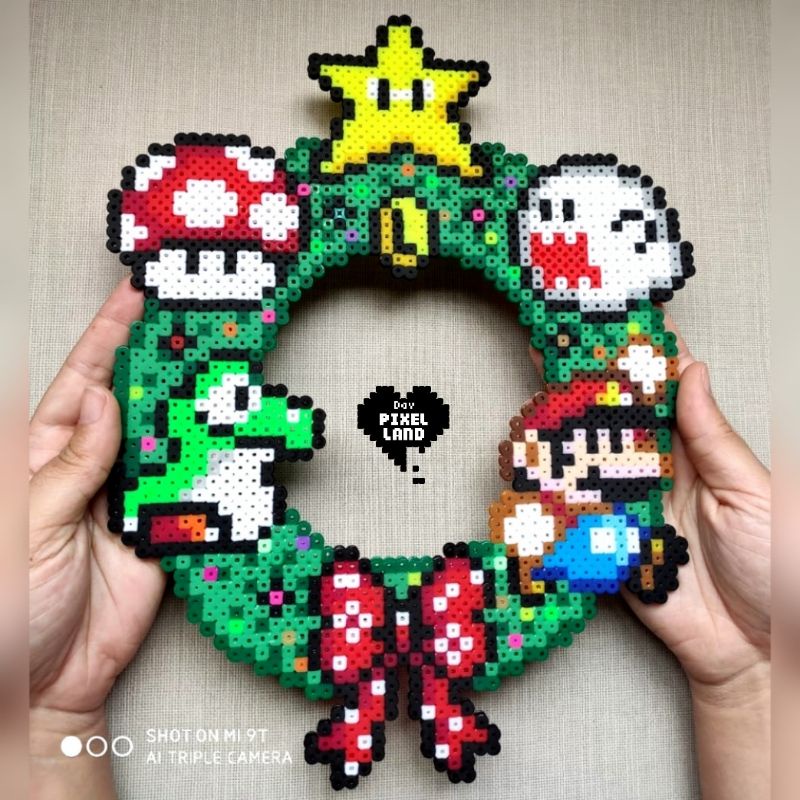 Guirlanda Super Mario World - Natal Gamer em Pixel Arte