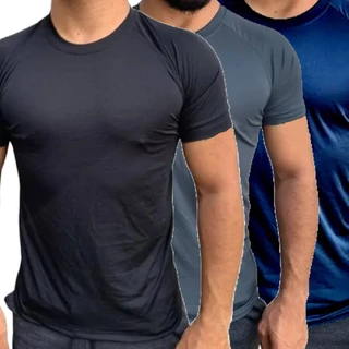 Kit 3 Camisetas Dry Fit Masculina - Casual - Treino - Academia - Esportes - Exercícios - Corrida