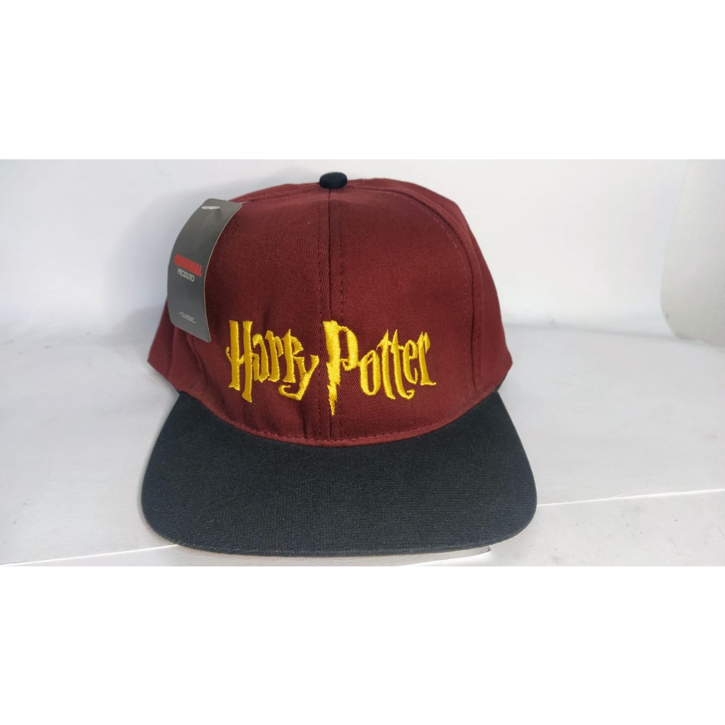Boné Aba Reta Harry Potter - Vinho Bordado / Bordô - Authentic