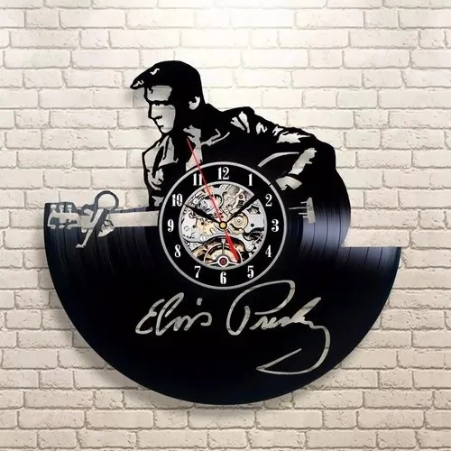 Elvis Presley 02 - Relógio Disco De Vinil Decoração
