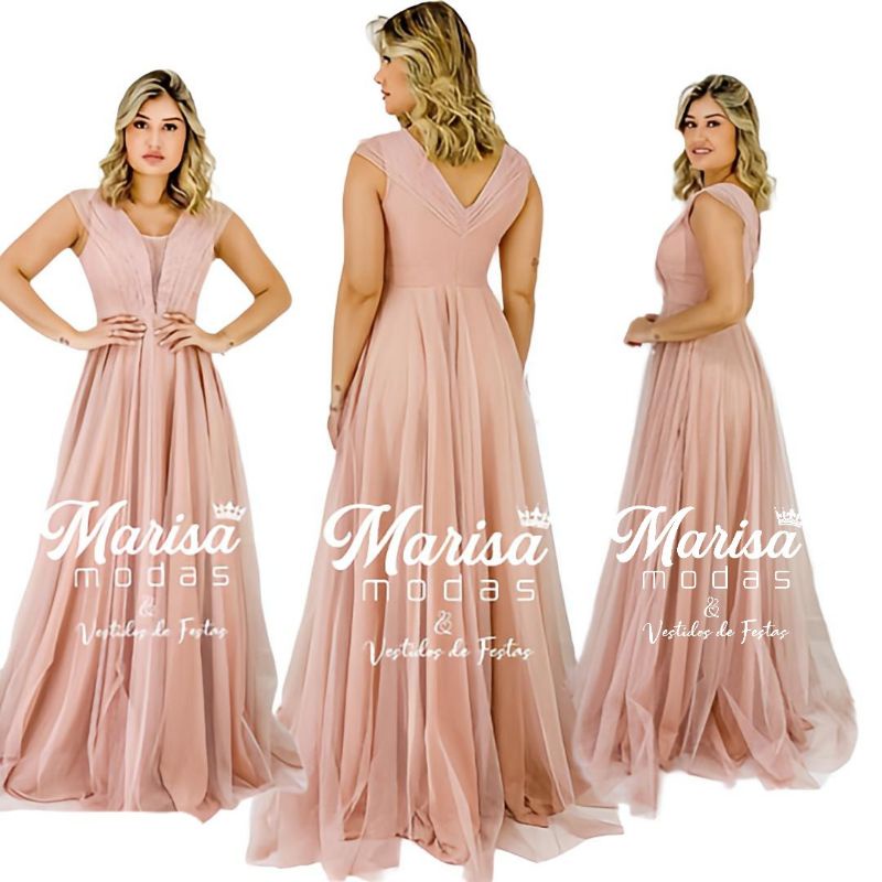 Vestido rose para hot sale mae da noiva