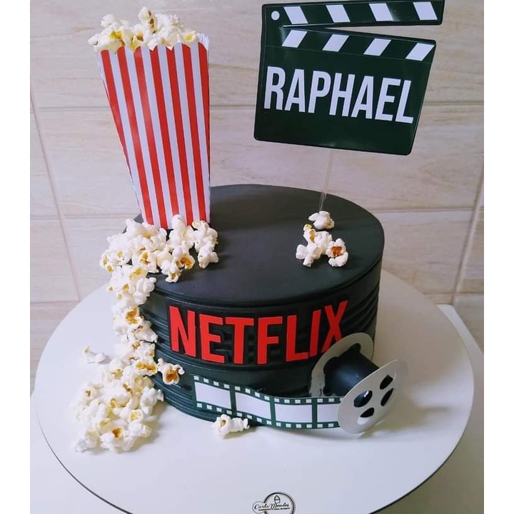 Topo de bolo personalizado Netflix - Loja de Balões, Artigos para
