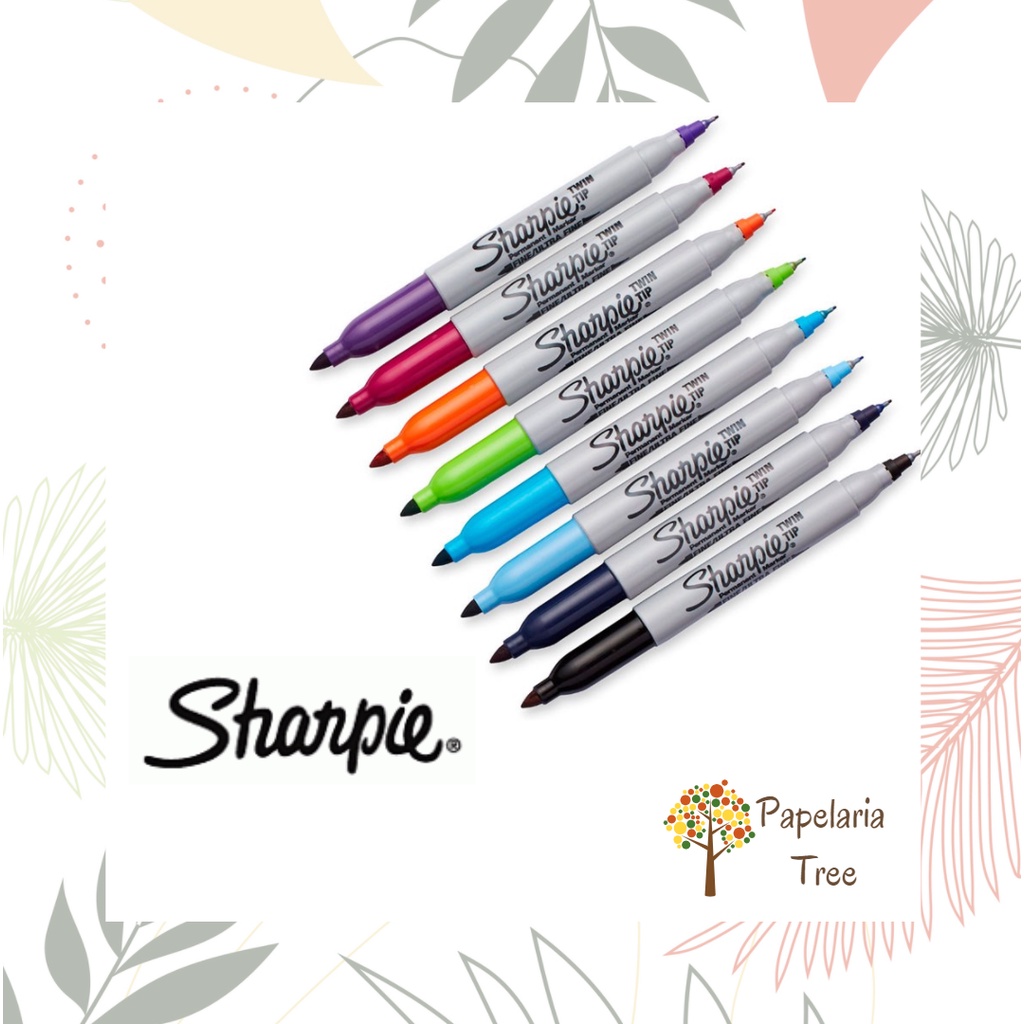 Marcador Permanente Twin Tip (ponta dupla) Sharpie