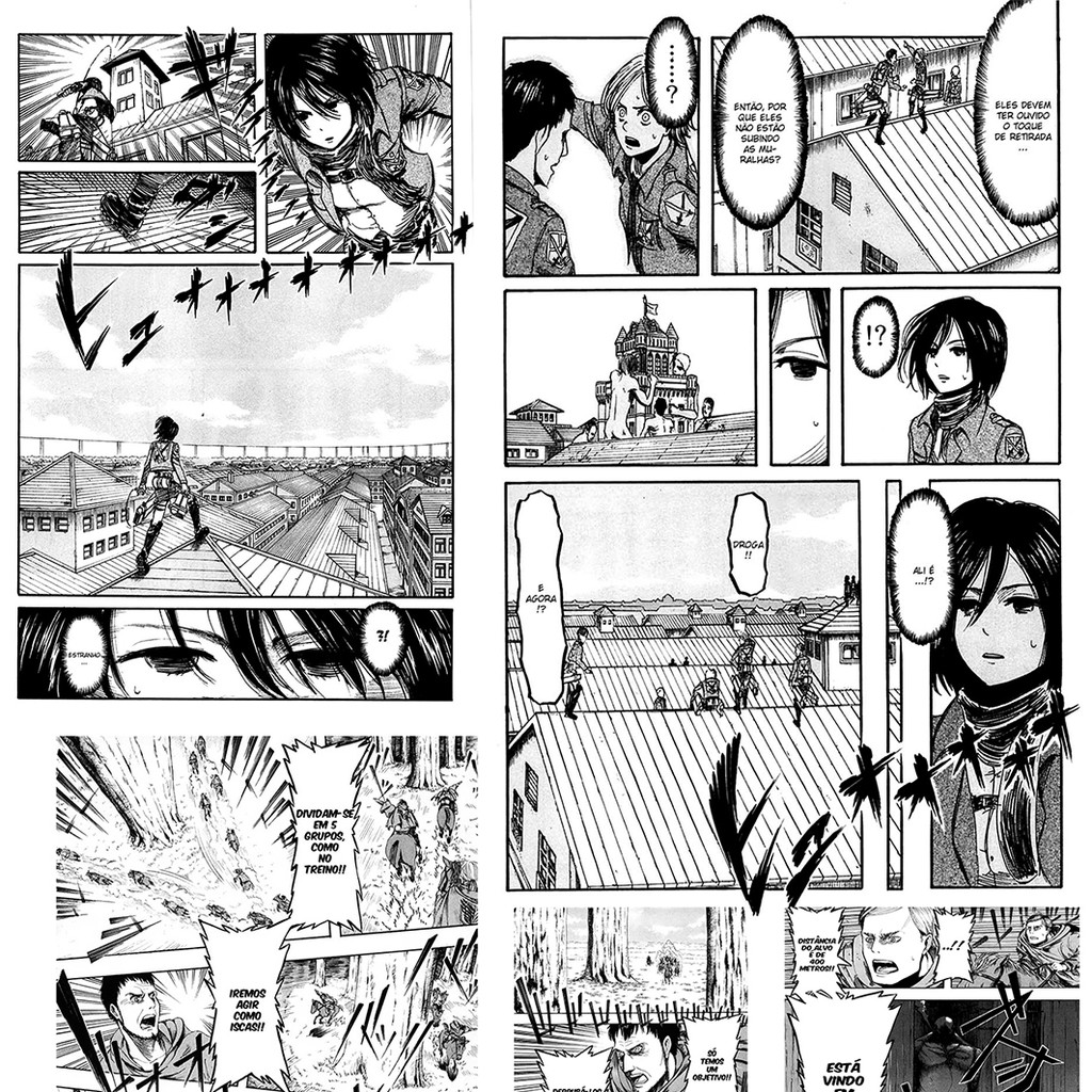 Papel de Parede Adesivo Anime Attack On Titan Mangá Autocolante