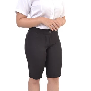 Bermuda social feminina para trabalho doméstica verão uniforme