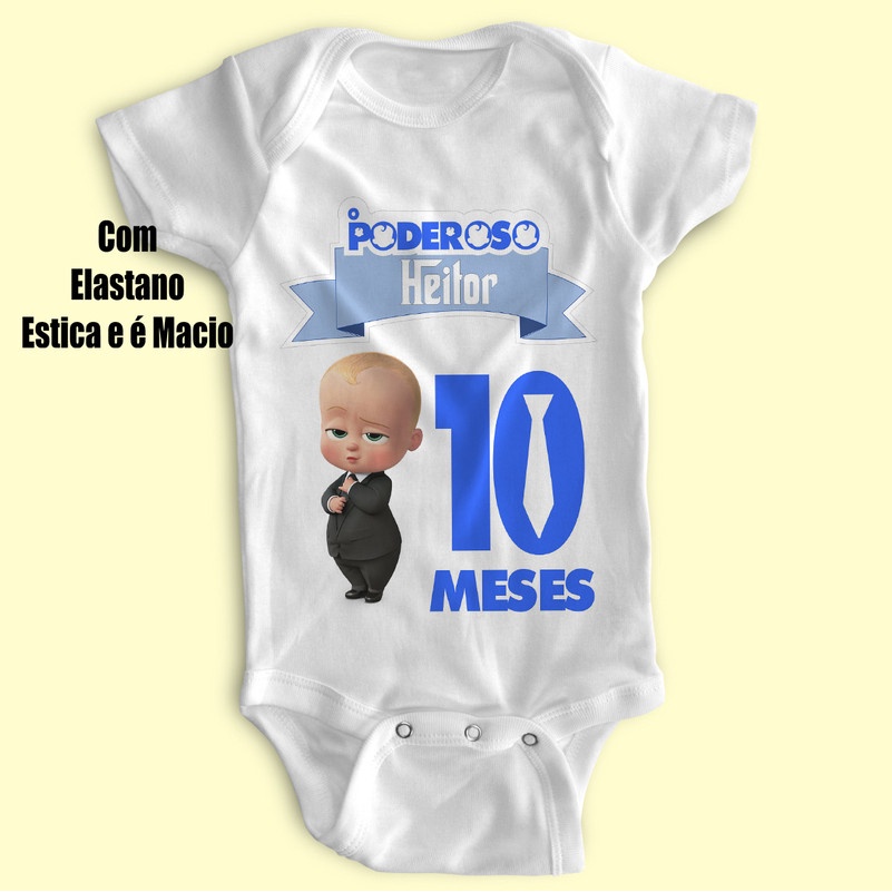 Body Bebe Body Personalizado Mesversario Poderoso Chefinho 001