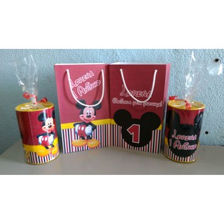 Kit 10 Cofrinho e 10 Sacolinha Mickey
