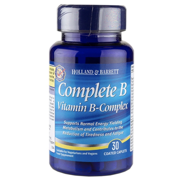 Holland & Barrett-Completo B + Vitamina Complexo + 30 Caplets | Shopee ...