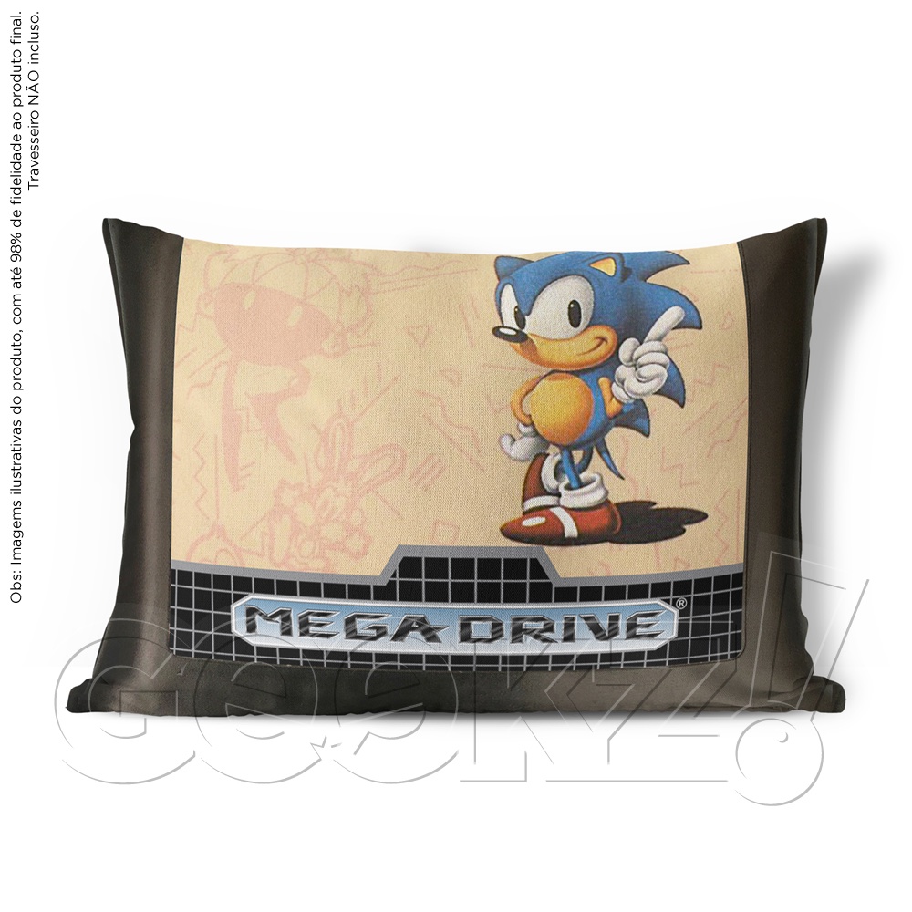 Jogo de Cama Solteiro - Jogo Sonic SEGA Classicos Nostalgia