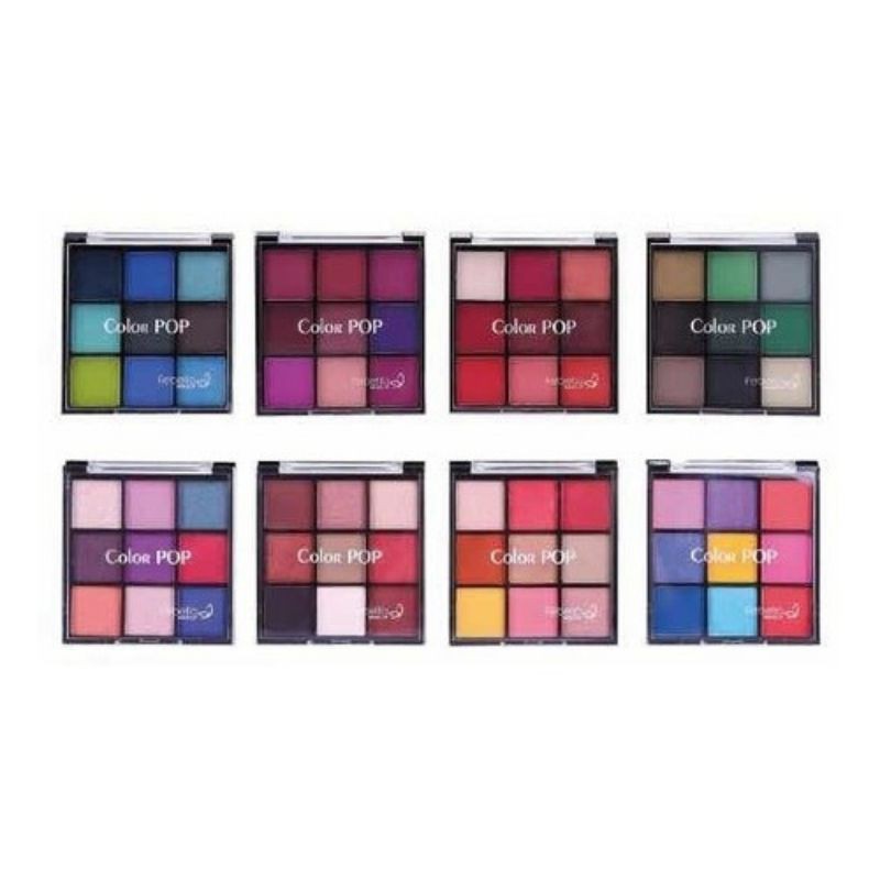 Paleta de Sombras - Color Pop - Febella Makeup - 9 cores