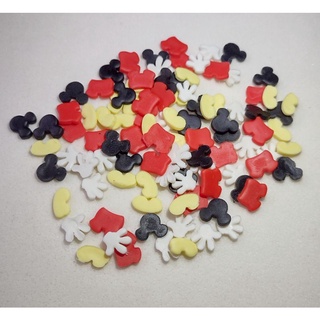 100 Mini confeitos Apliques do Mickey em biscuit A20