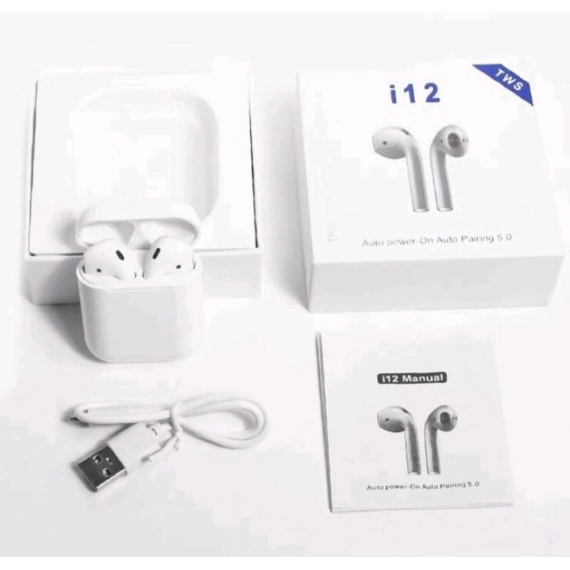 Fone de Ouvido Original Bluetooth 5.0 i12 TWS Shopee Brasil