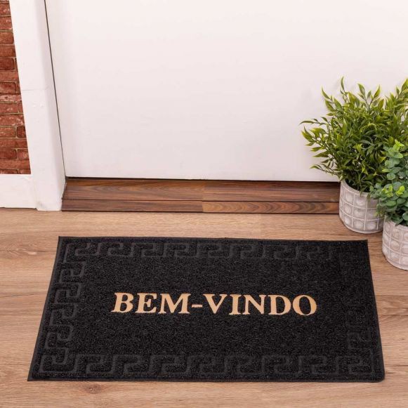 Tapete Capacho Bem Vindo Emborrachado para Porta - 50% Off