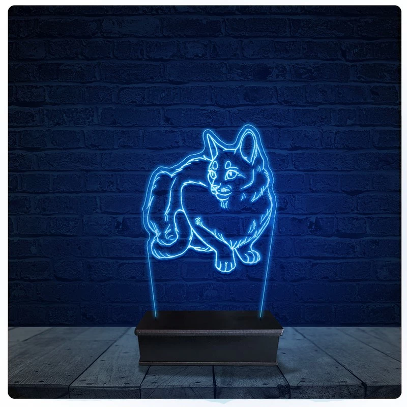 Luminária Led Acrilico Abajur - Gato Pet Shop 23