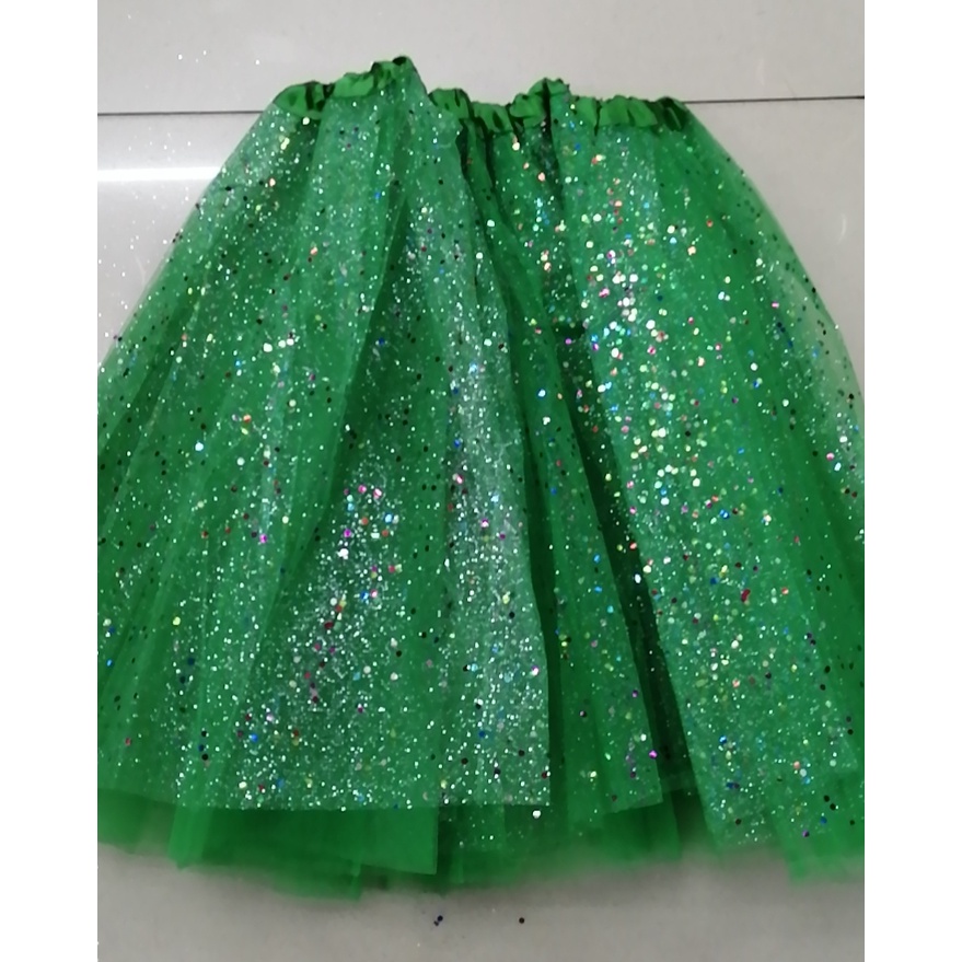 Saia de tule store verde