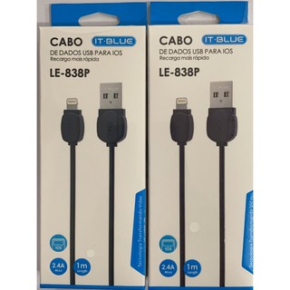 Cabo It-Blue 2.4A USB IOS Iphone Lightning LE-838P 1M