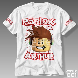 Camiseta Manga Preta - Roblox Personagem Personalizado