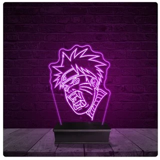 Luminária e Abajur Acrílico Led - Naruto Anime Desenho 11