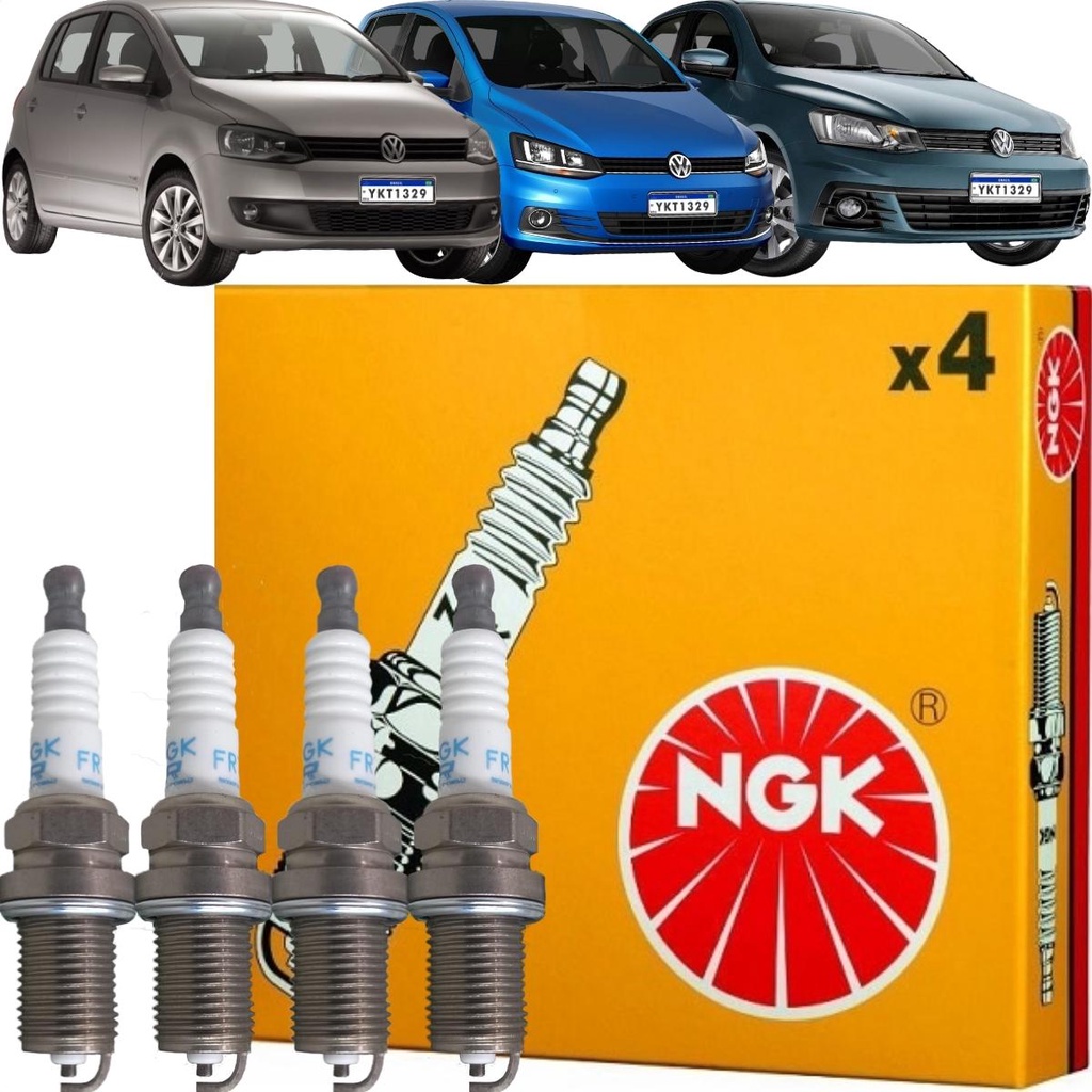 Jogo de Vela Original NGK Fox 1.0 8V Totalflex 07/2012 2013 2014 Gol G6 ...