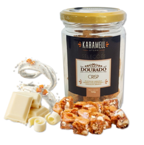 Crisp Caramelo Aerado com Amendoim Chocolate Branco - Linha Karamell ...