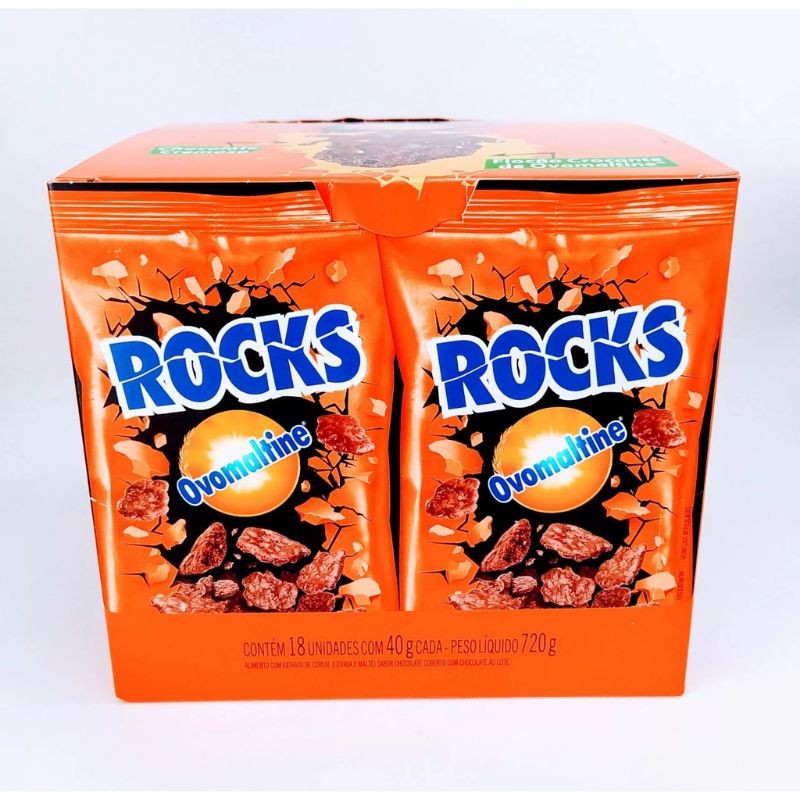 Rocks ovomaltine flocos crocantes 18 unidades x 40g - 720g | Shopee Brasil
