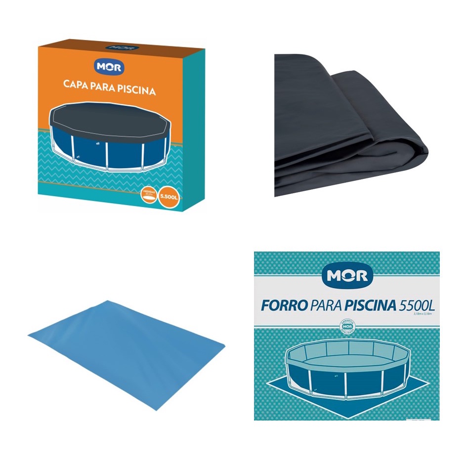 Kit Capa Forro Para Piscina Estrutural Redonda 5500 Litros Mor Shopee Brasil