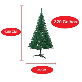 Árvore De Natal Verde Com 320 Galhos 180 Cm - Compre Agora - Feira da  Madrugada SP