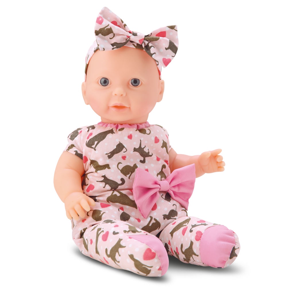 Boneca Micy Cheirinho De Bebê Com Tiara 34Cm Brinquedo de Vinil - Bee ...