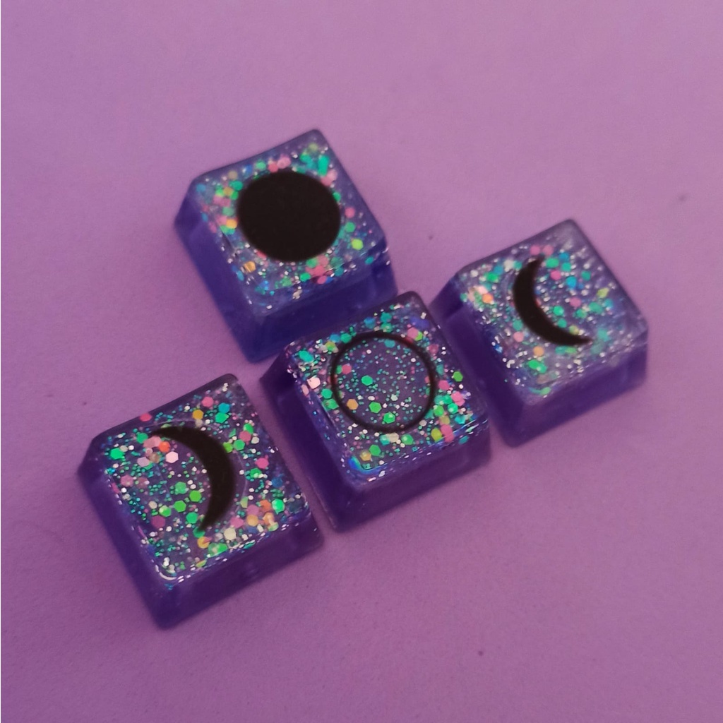Kit Fases da Lua - Keycaps Fofas Para Teclado Mecânico - Tecla Kawaii ...