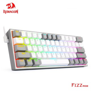 REDRAGON Fizz K617 RGB USB Mini Teclado Mecânico Para Jogos Com Fio Interruptor Vermelho 61 Chave Gamer Computador PC Laptop Cabo Destacável