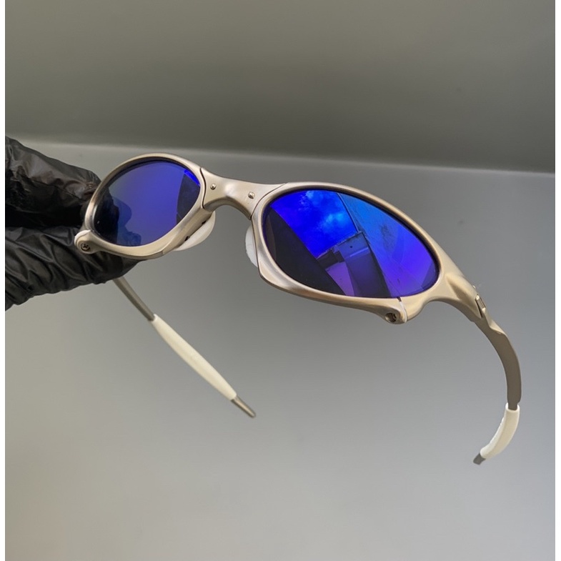 Óculos De Sol Juliet Metal Lente Azul
