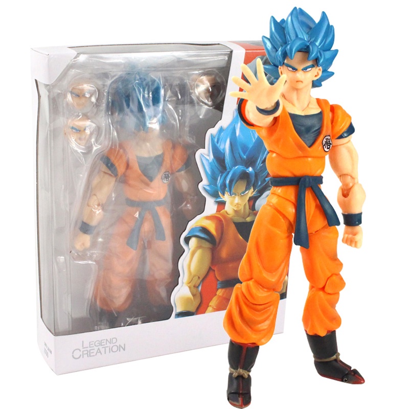 Dragon Ball Z Goku Figure Toy, 20 ° Aniversário, Cabelo Azul, Goku Super  Saiyajin Figura, Forma De Batalha, Modelo De Decoração, Presente De Férias  - AliExpress