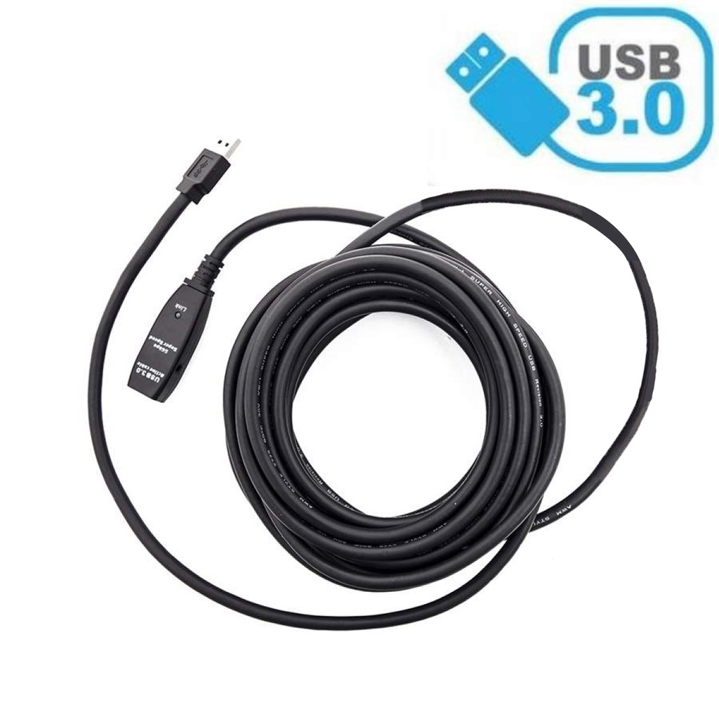 Extensão USB 3.0 SS Super Speed Ativa 10m Amplificador Repetidor Sinal ...