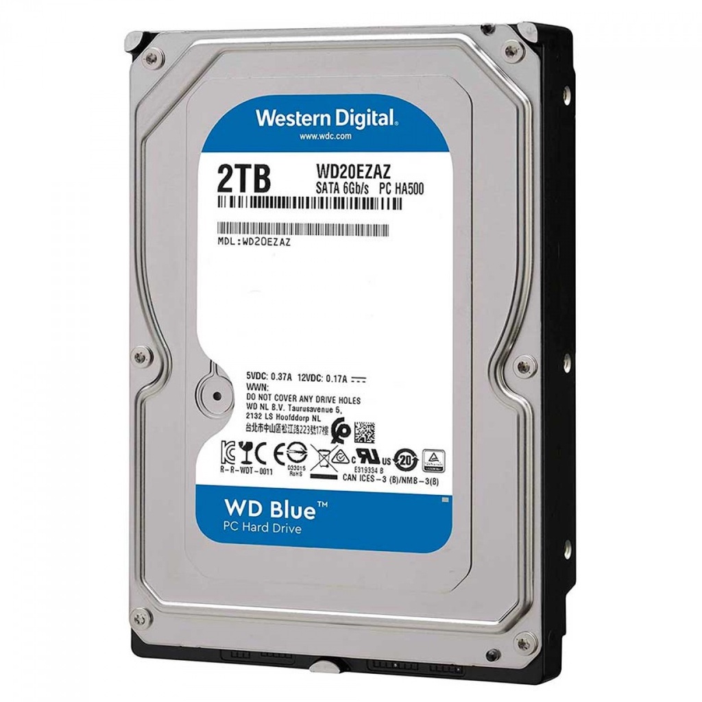 HD 2TB interno - Western Digital Blue SATA 6.0Gb/s - WD20EZAZ