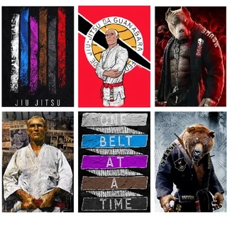 Quadro Decorativo Jiu jitsu Artes Marciais 42 x 29 - A3