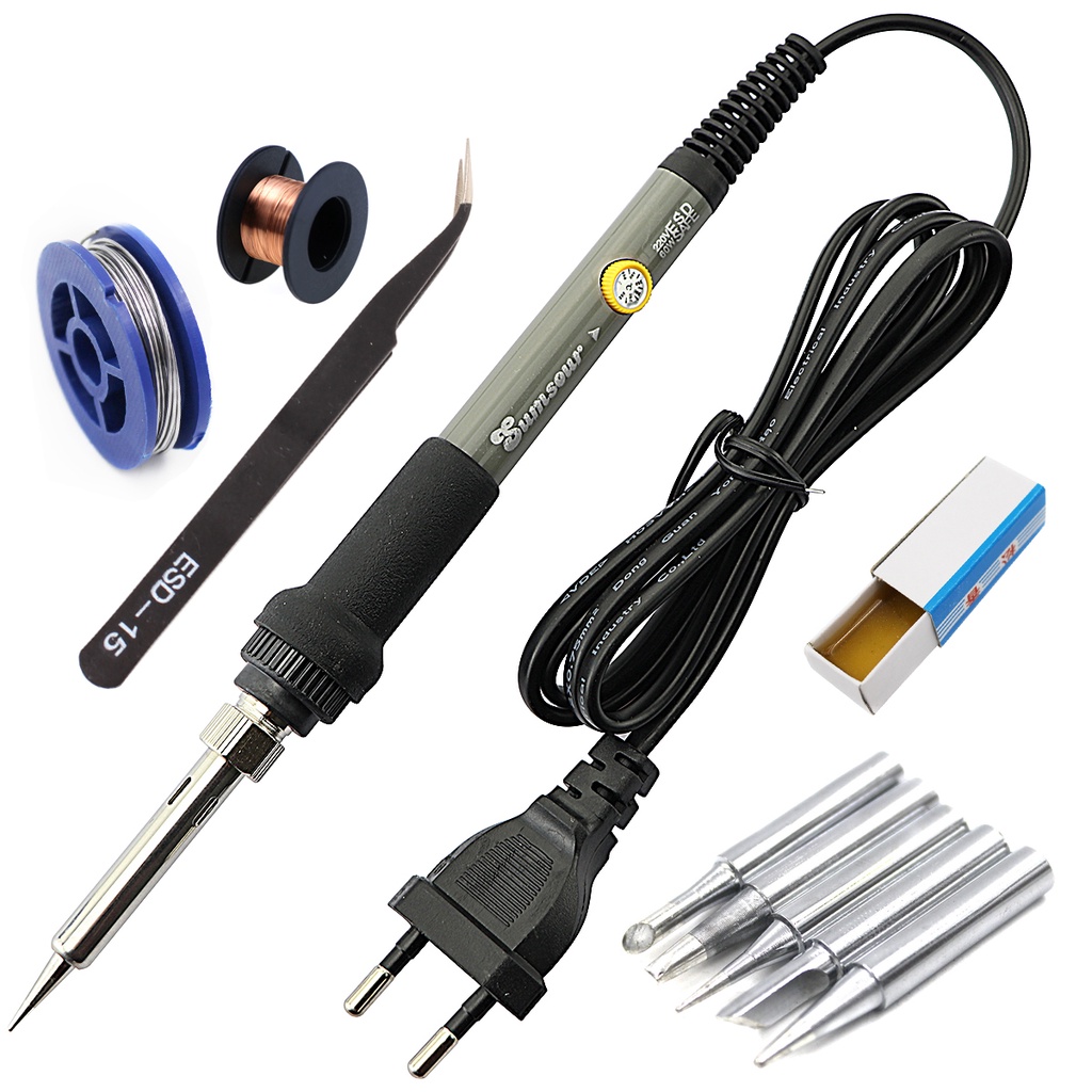 Ferro De Solda Com Caneta Térmica Elétrica De 60W Temperatura Ajustável ...
