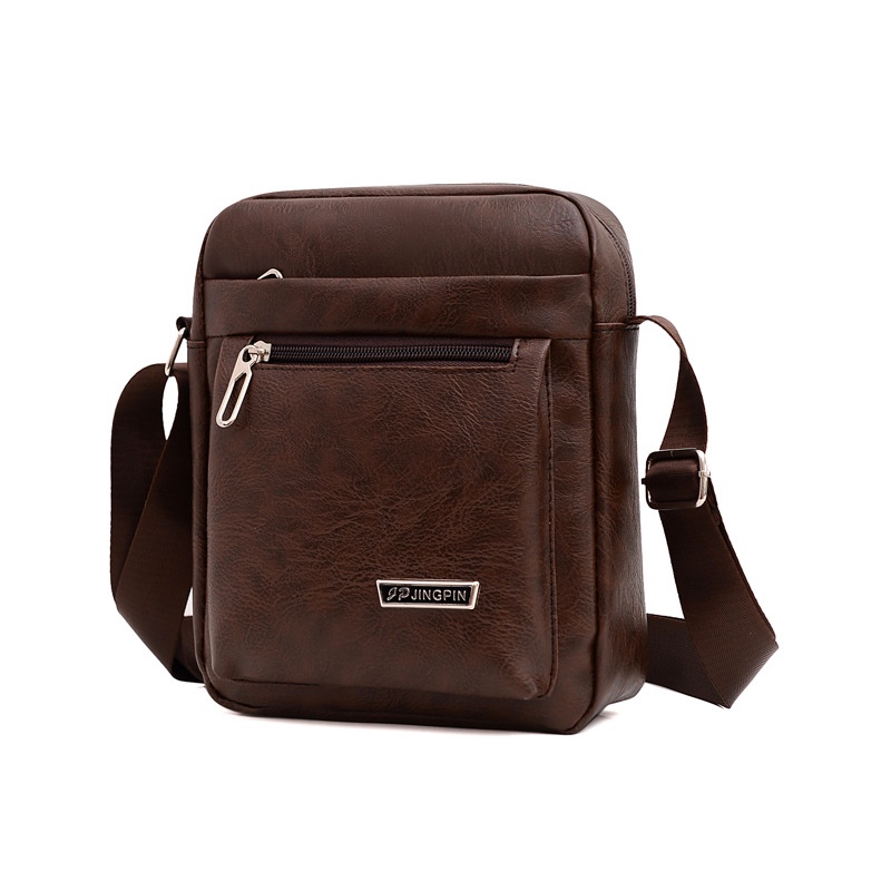 Bolsa Tiracolo Masculina De Couro PU De Alta Capacidade