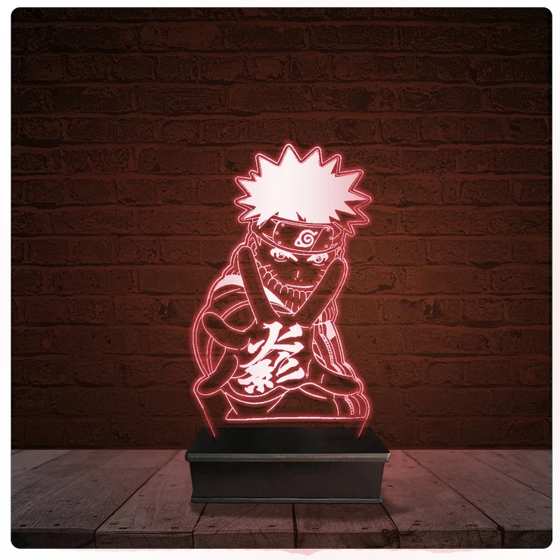 Abajur Luminária Acrílico Led - Naruto 5