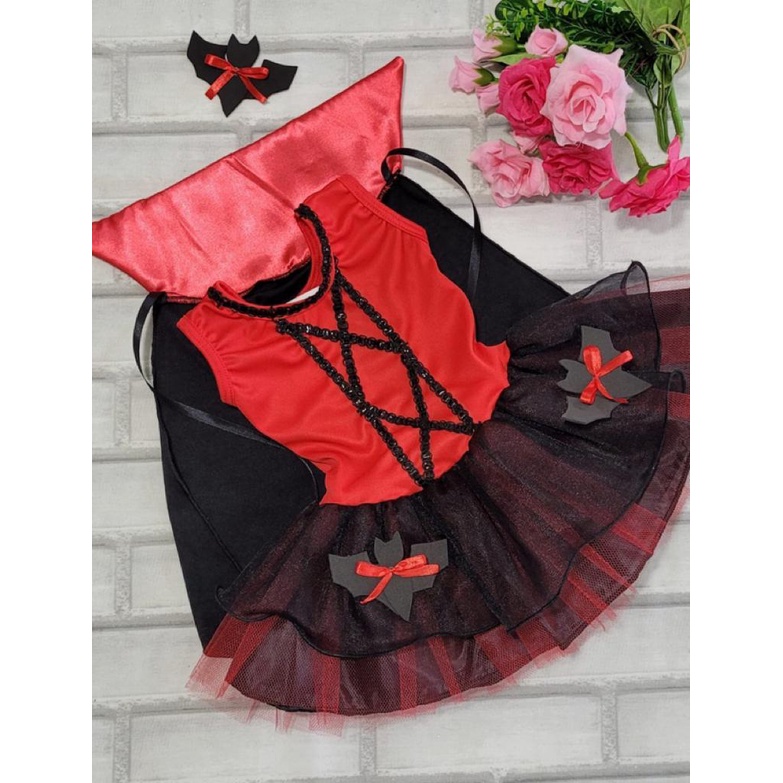 Fantasia de vampiro rosa para meninas- Pink Vampire Costume for Girls